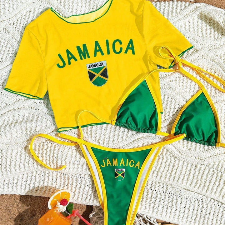 Dame Sporty Bikini med gennemsigtig top Skovae