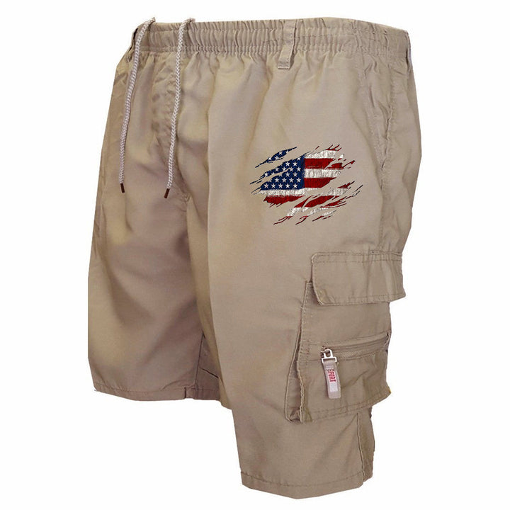 Herre cargo shorts med praktiske sidelommer og elastisk talje Skovae
