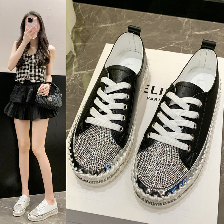 Dame Glitrende Sporty Elegante Sneakers Stilla