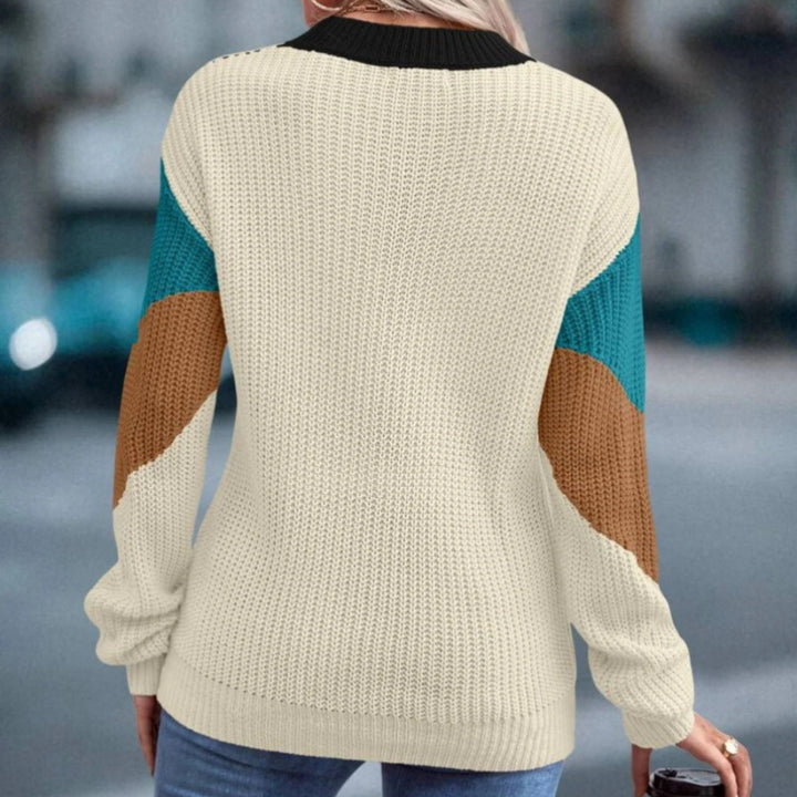 Femme farveblok strikpullover Stilla