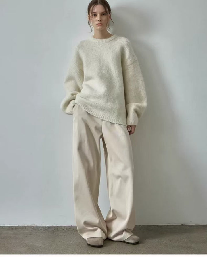 Damer Oversized Strikpullover lavet af blød Øko-Bomuld Stilla