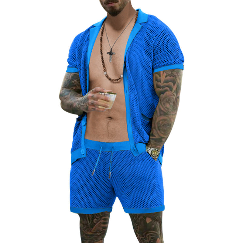 Herrer afslappet net sportsoutfit i sommerstil Stilla