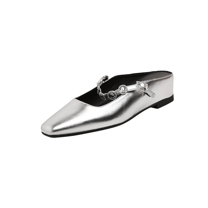 Dame Sling-Mules med elegant krystalaccent og behagelig pasform Stilla
