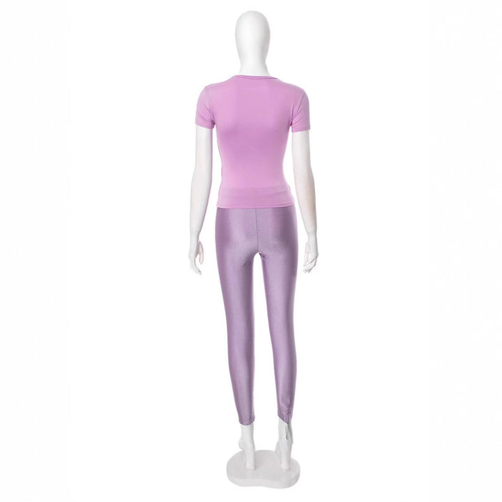 Dame Figursyet T-Shirt og Leggings Sæt Skovae