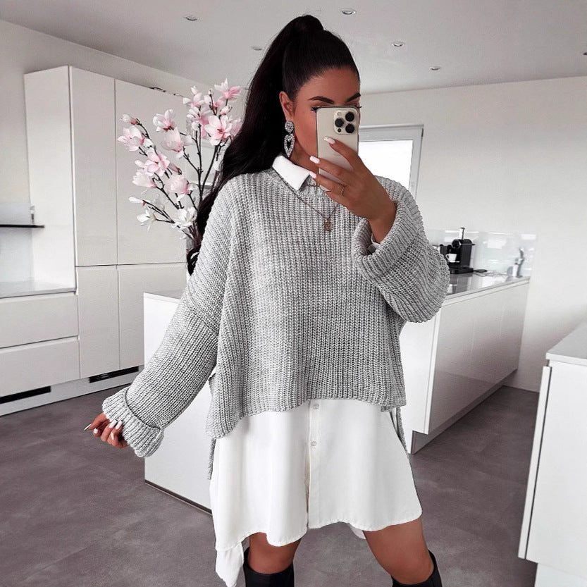 Kvinders afslappet sweater med tekstureret stof og løs pasform Stilla