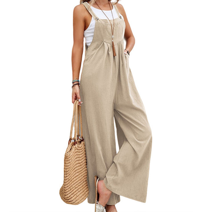 Dame bred overalls med afslappet snit og raffinerede detaljer Stilla