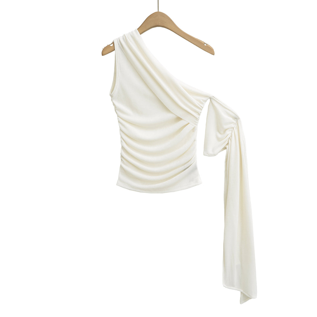 Damer Elegante asymmetrisk top med raffinerede draperingselementer Stilla