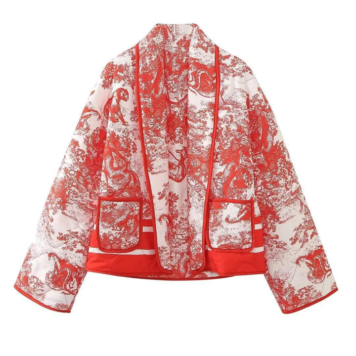 Kvinderne fashionable polstret jakke med elegant revers og praktiske lommer Stilla