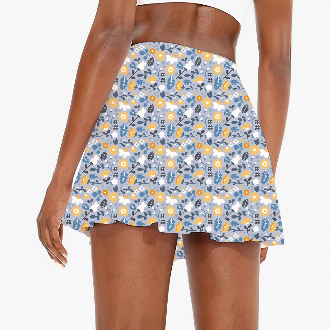 Femme Blomsterprint Nederdel Stilla