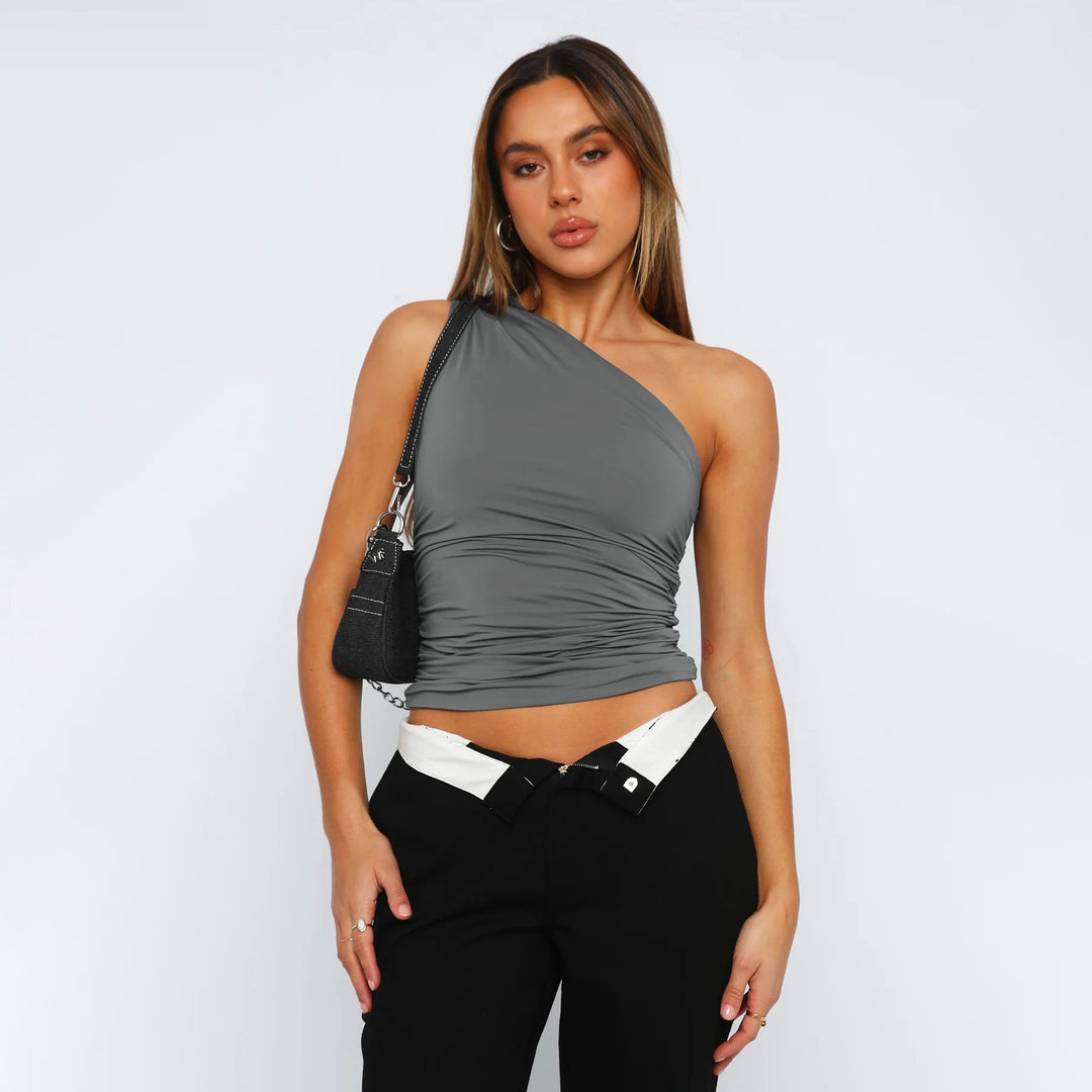 Damer asymmetrisk top med raffineret snit Stilla