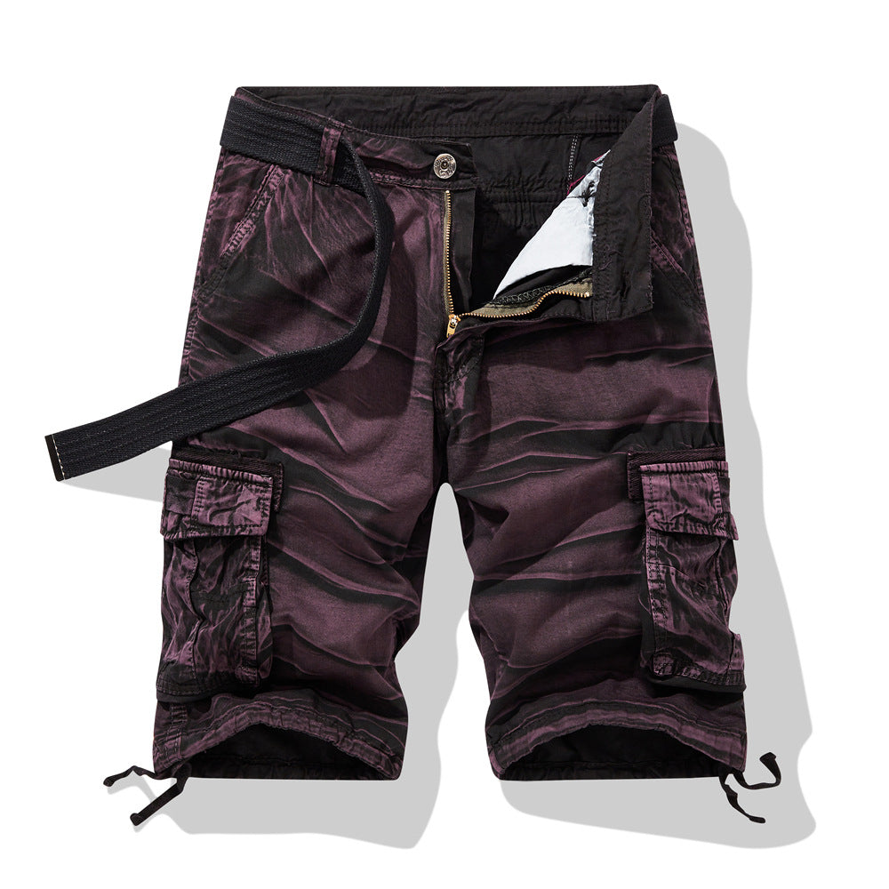 Herrer Multifunktionelle Cargo-Shorts med sidelommer og justerbar talje Stilla