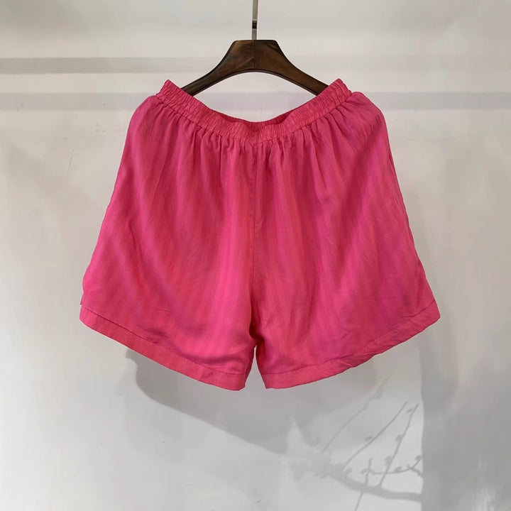 Femme Let Højtaljede Læder Shorts Stilla