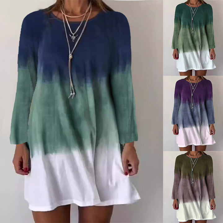 Dame fritidskjole med stilfuld ombre-design Stilla