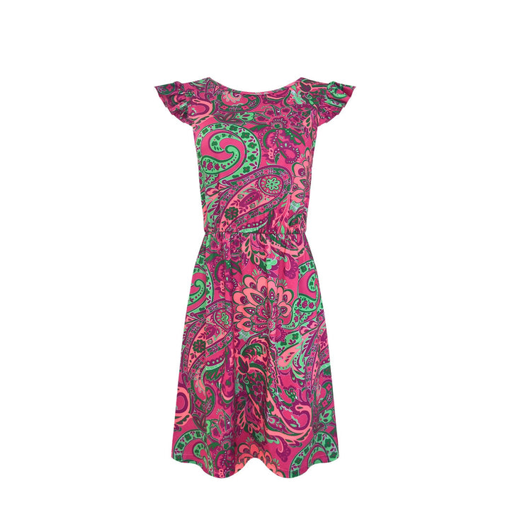 Dame Legende Paisley Sommerkjole med Ruffle Detaljer Stilla