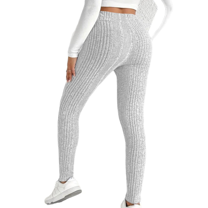 Dame fitted leggings med stilfuldt stribet mønster Stilla