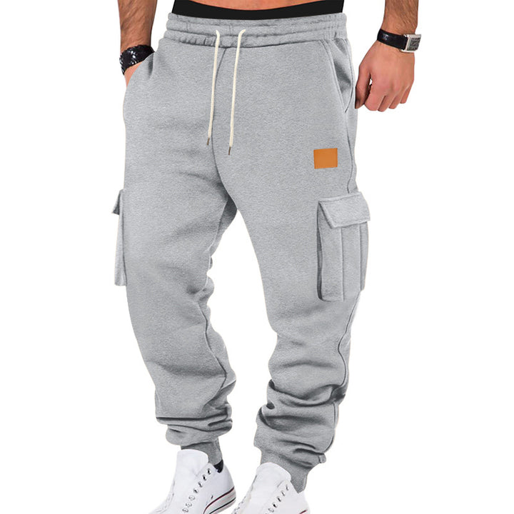 Herren nan urban Cargo-Jogger med blødt sweatstof, elastisk talje, snoretræk og påsyede klaplommer Skovae