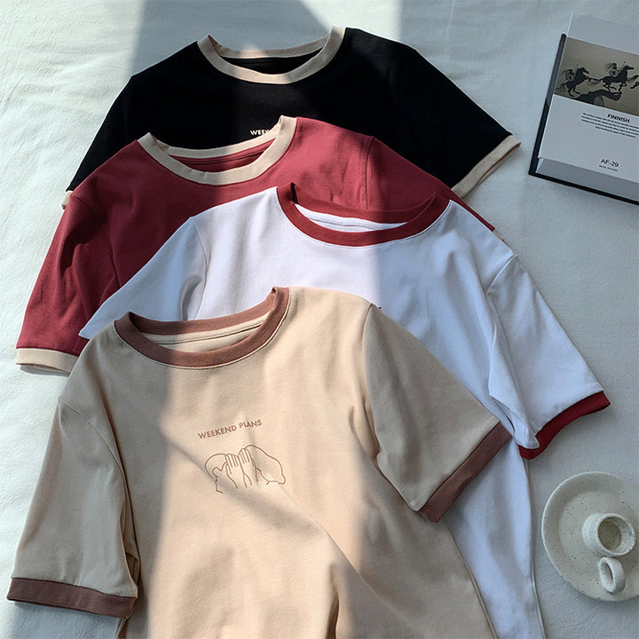 Dame Casual Graphic T-Shirt med legende statement-design Stilla