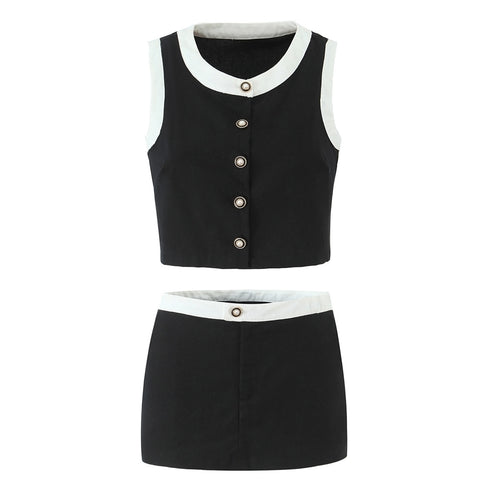 Dame Mode Mini Skirt med smart kant Stilla