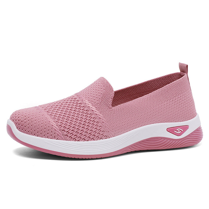 Dame Komfortable Slip-On Sneakers med åndbar strikkeflade og skridsikker sål Stilla
