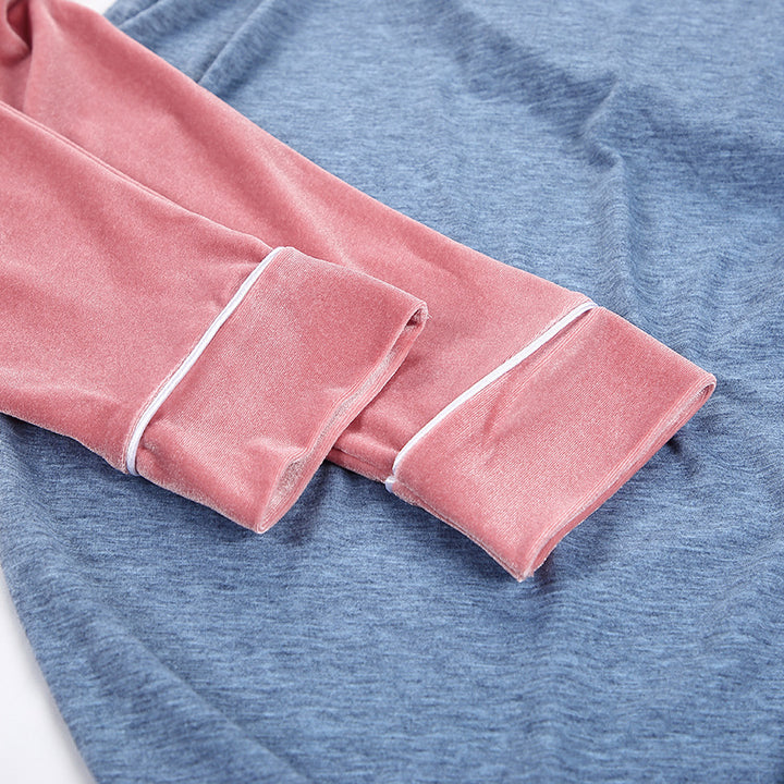 Dame Fleece-nattøj sæt med komfortabel morgenkåbe og elegante detaljer Stilla