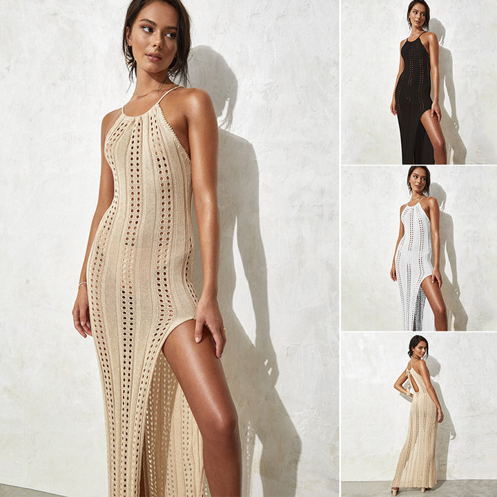 Damer Elegant Rygfri Maxikjole Stilla