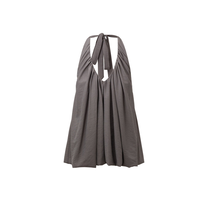 Dame luftig top med halterneck design og blødt draperet pasform Stilla