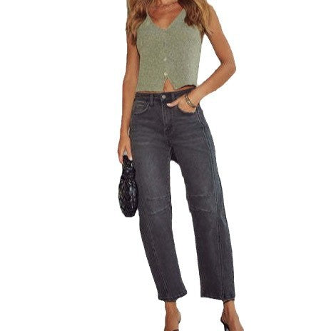 Dame Højttaljede Jeans Stilla