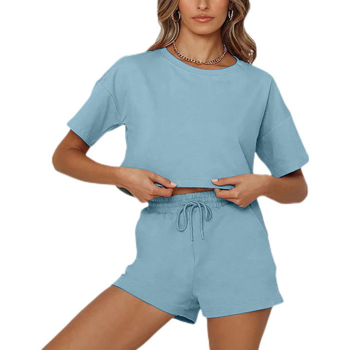 Damer afslappet crop-top og shorts sæt Stilla
