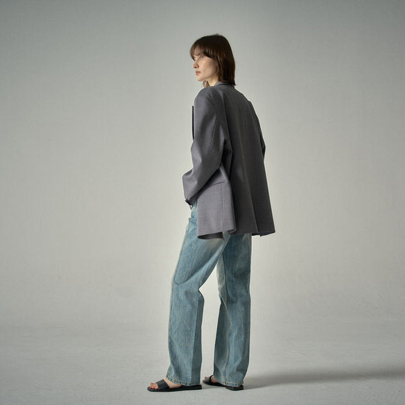 Dame Oversized Blazer med moderne snit og eksklusive knapdetaljer Stilla