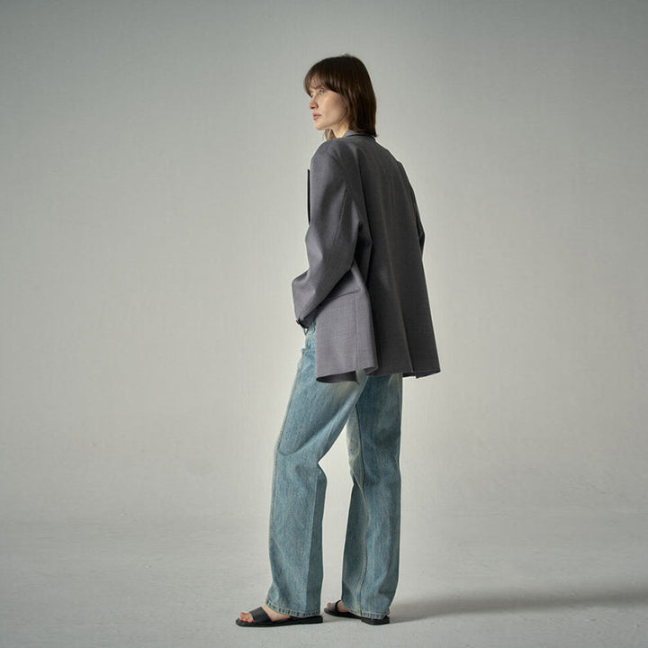 Dame Oversized Blazer med moderne snit og eksklusive knapdetaljer Stilla