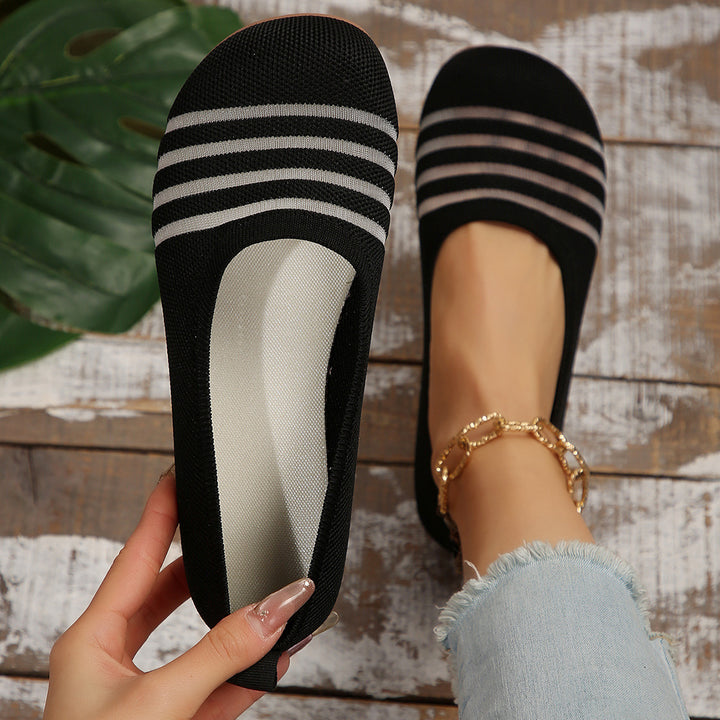 Dame Slip-On Ballerinas med elastisk overmateriale og komfortabelt fodseng Stilla