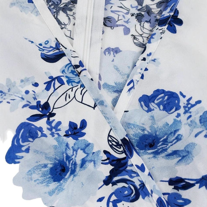 Kvinder blomster indpakning kjole med ruffle detaljer og talje bælte Stilla