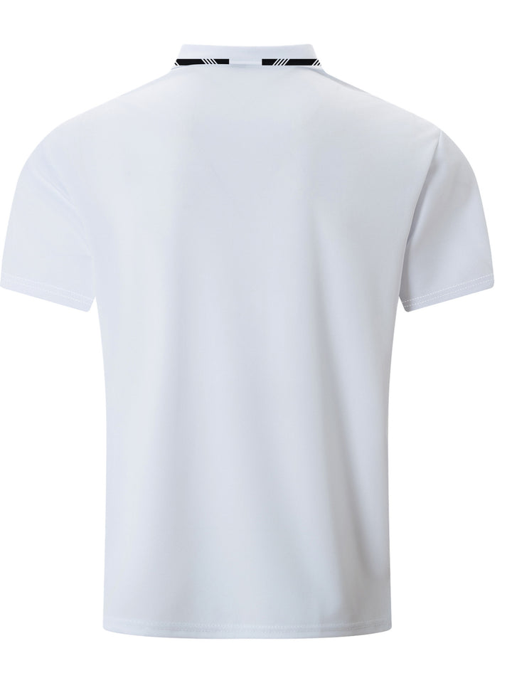 Herre Poloshirt med elegante kontrastdetaljer og åndbar materialeteknologi Stilla