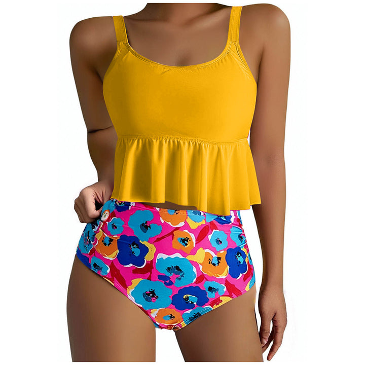 Dame Tankini-sæt med afslappet spidstop og højt skårne shorts Stilla