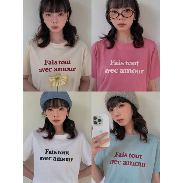 Dame T-shirt med kreativt tryk og afslappet snit Stilla