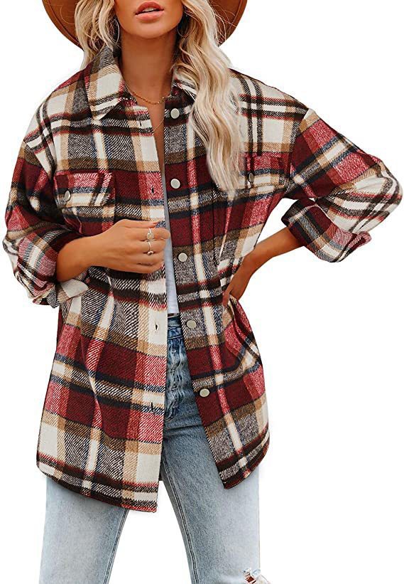Dame Casual Ternede Overshirt Jakke Stilla
