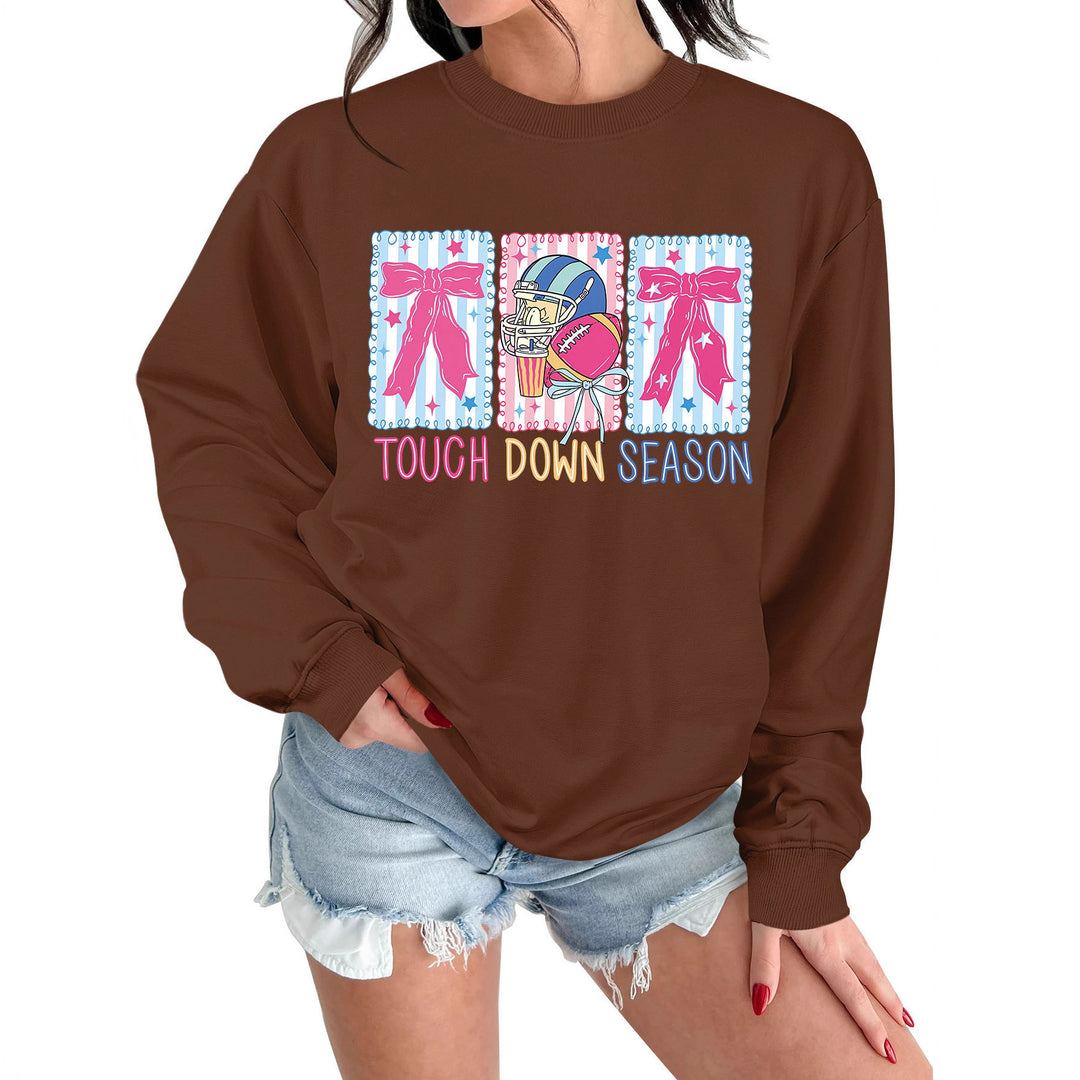 Kvinders sweatshirt med kreativ fodboldmotiv og afslappet snit Stilla
