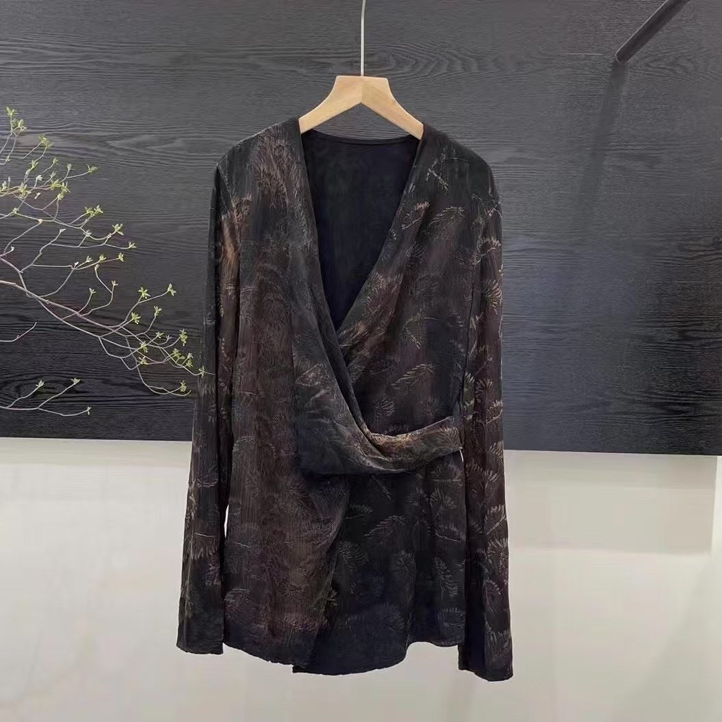Femme Floral Print Wrap Top Stilla