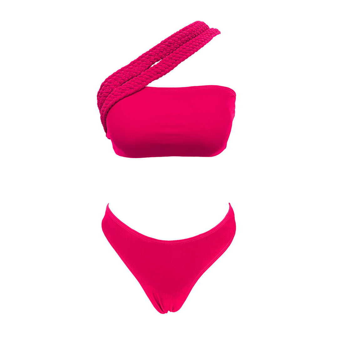 Dame bikini-sæt med innovativ bandeau-top og høj trusse Stilla