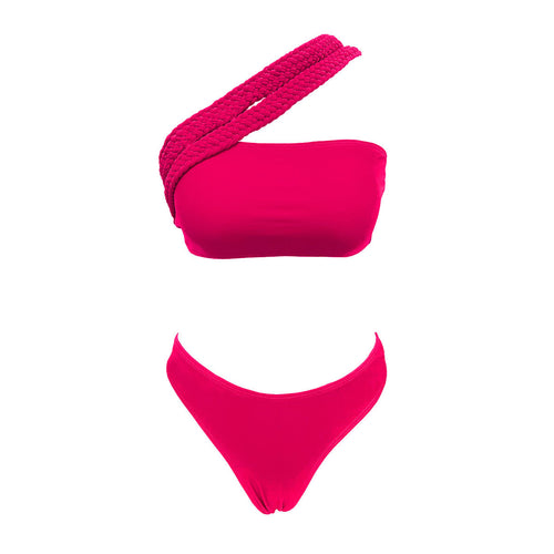 Dame bikini-sæt med innovativ bandeau-top og høj trusse Stilla