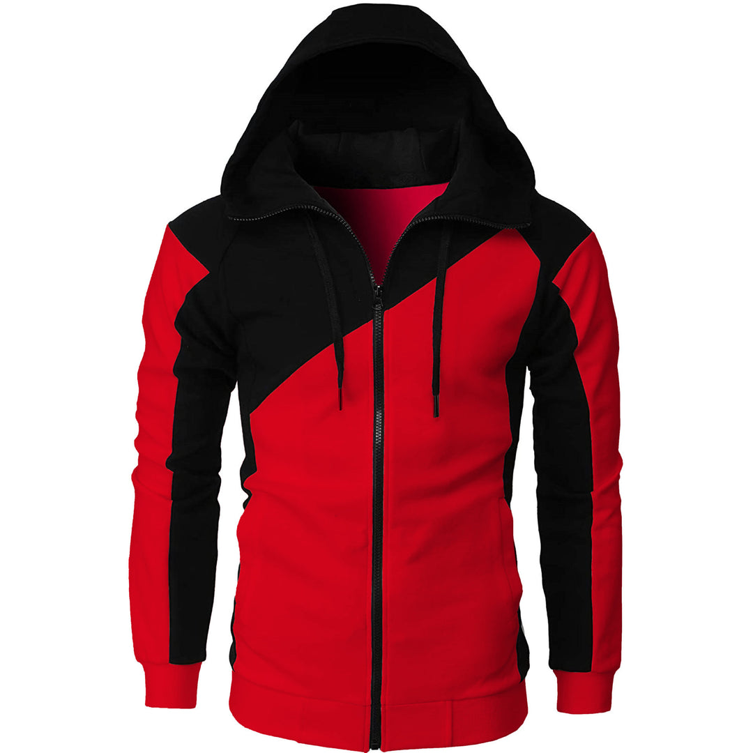 Herre sporty hoodie med moderne snit og farveblokdesign Stilla