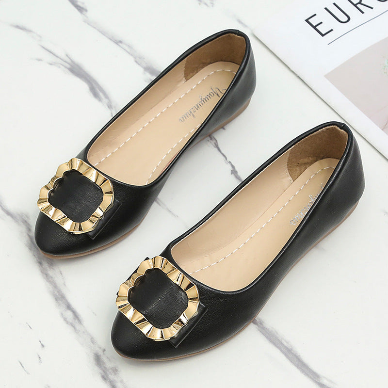 Dame elegante ballerinaer med fashionable smykke-accent og komfortabelt fodseng Stilla