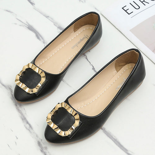 Dame elegante ballerinaer med fashionable smykke-accent og komfortabelt fodseng Stilla