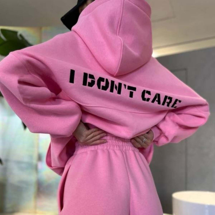 Kvinder oversized hoodie med iøjnefaldende bogstaver på ryggen Skovae
