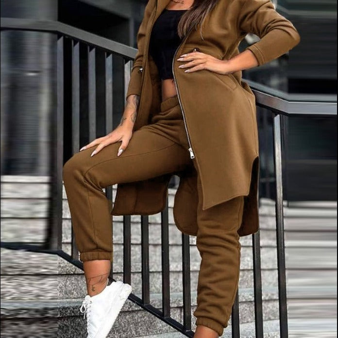 Dame sporty loungewear-sæt med hætte Stilla