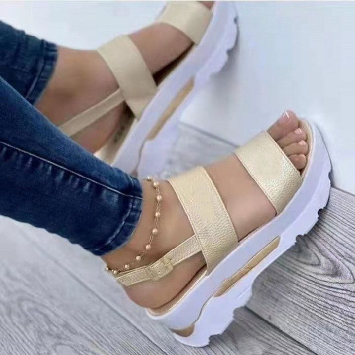 Dame platform-sandaler med brede justerbare remme og skridsikre såler Stilla