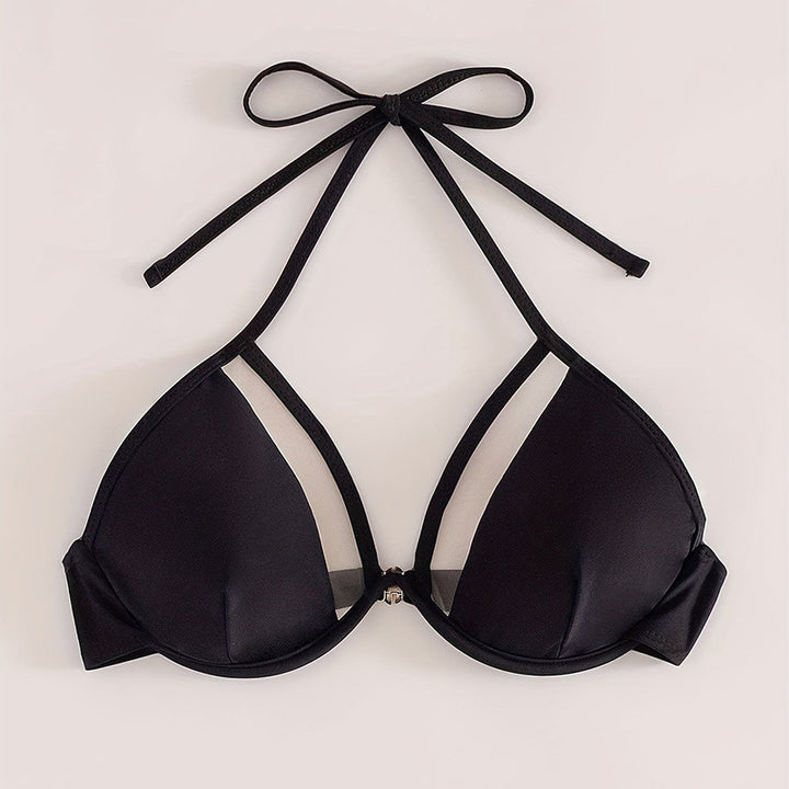 Dame Triangel-Bikini med gennemsigtige indsatser Skovae