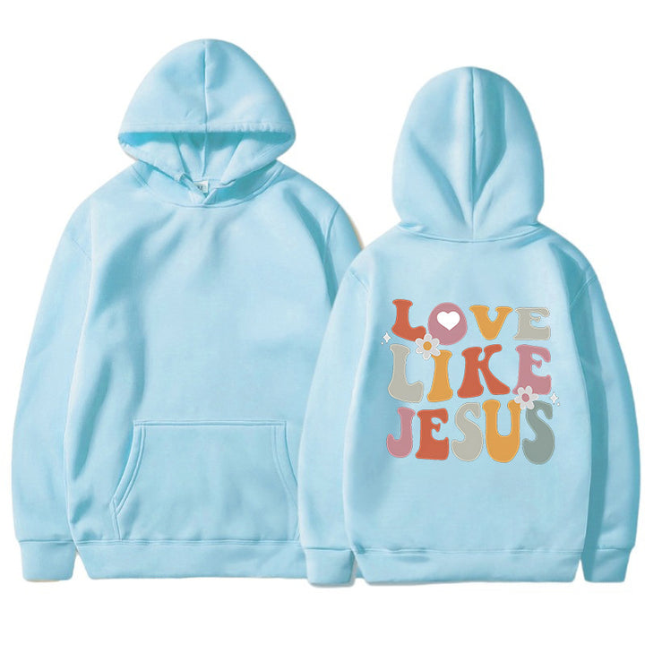 Kvindernes hyggelige hoodie med inspirerende print Skovae