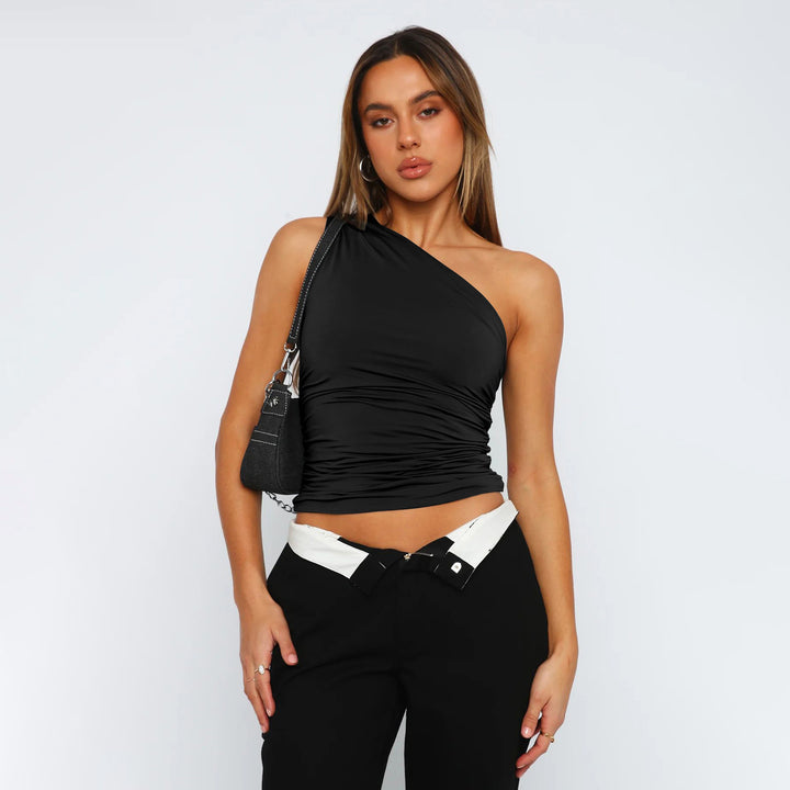 Damer asymmetrisk top med raffineret snit Stilla