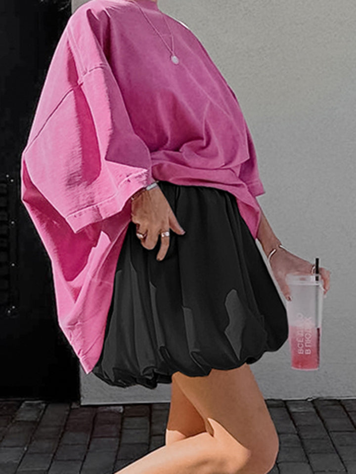 Dame Voluminøs Chiffon nederdel med elastisk talje og stilfulde folder Stilla